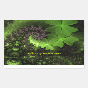 Pegatina Rectangular Campo St Patrick Shamrock