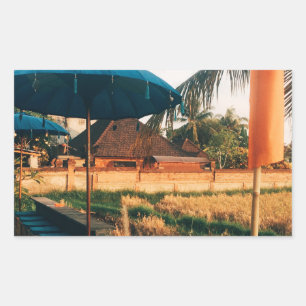 Pegatina Rectangular Campos de Bali