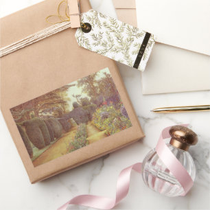 Pegatina Rectangular Campsea Ashe, Suffolk por Ernest Arthur Rowe