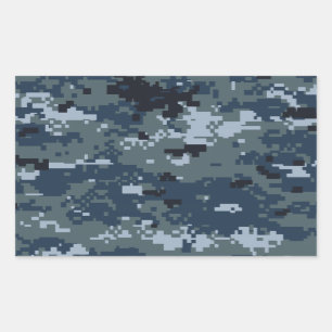 Pegatina Rectangular Camuflaje de la marina de guerra NWU