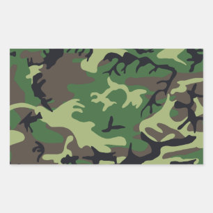 Pegatina Rectangular Camuflaje militar