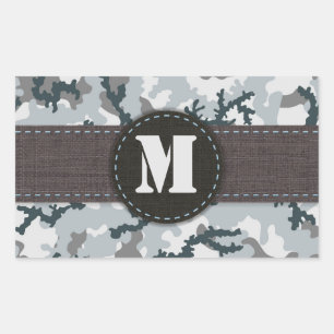 Pegatina Rectangular Camuflaje urbano