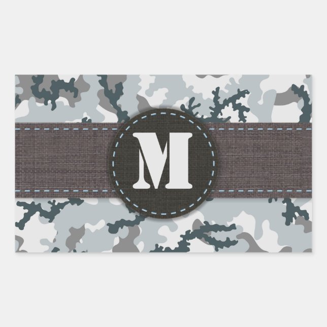 Pegatina Rectangular Camuflaje urbano (Anverso)