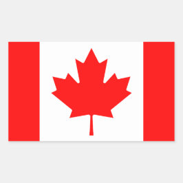 Pegatina Rectangular Canada