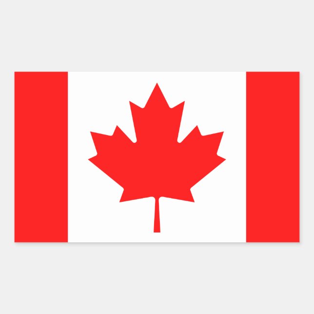 Pegatina Rectangular Canada (Anverso)