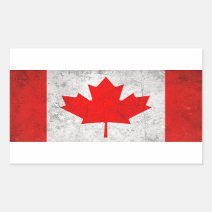 Pegatina Rectangular Canadá