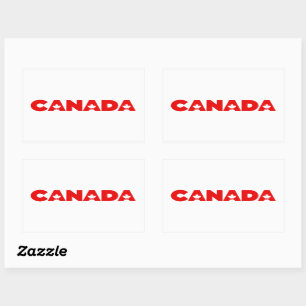 Pegatina Rectangular Canadá