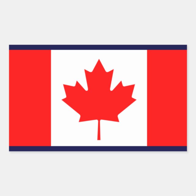 Pegatina Rectangular Canadá (Anverso)
