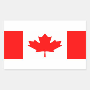 Pegatina Rectangular Canadá