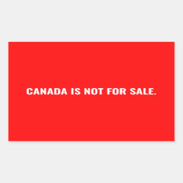 Pegatina Rectangular Canadá no está a la venta minimalista de texto bla