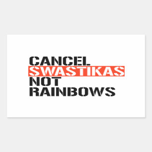 Pegatina Rectangular Cancelar las lluvias fascistas