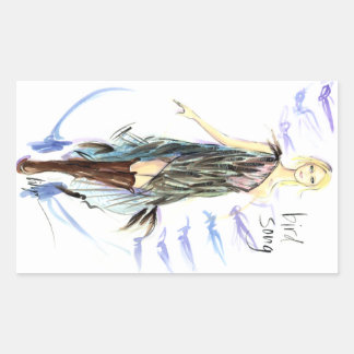 Pegatina Rectangular Canción de pájaro