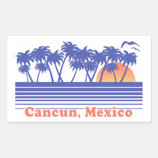 Pegatina Rectangular Cancún México
