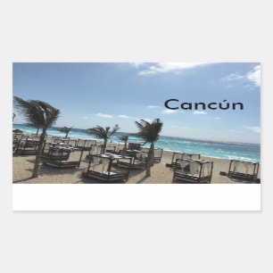 Pegatina Rectangular Cancún (México) - Pegatinas de Rectángulo, Glossy