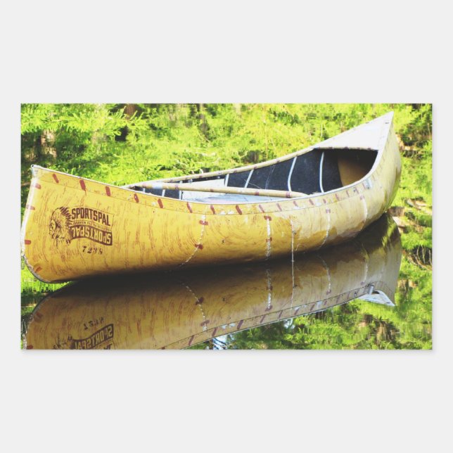 Pegatina Rectangular Canoa Antigua (Anverso)