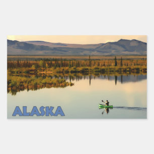 Pegatina Rectangular Canoe Alaska
