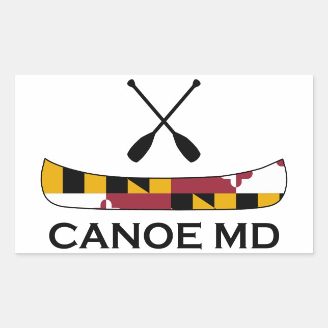 Pegatina Rectangular Canoe Maryland (Anverso)