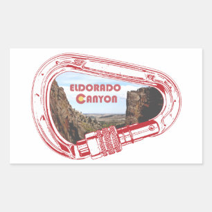 Pegatina Rectangular Cañón Eldorado Climbing Carabiner