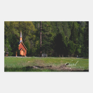 Pegatina Rectangular Capilla de Yosemite