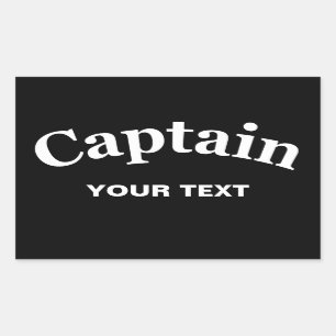 PEGATINA RECTANGULAR CAPITÁN - PERSONALIZABLE