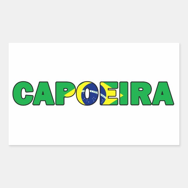 Pegatina Rectangular Capoeira (Anverso)