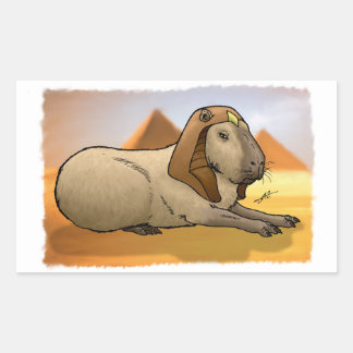 Pegatina Rectangular Capybara Sphinx