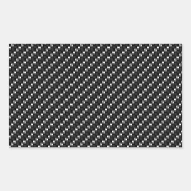 Pegatina Rectangular Carbon Fibra Look (Anverso)