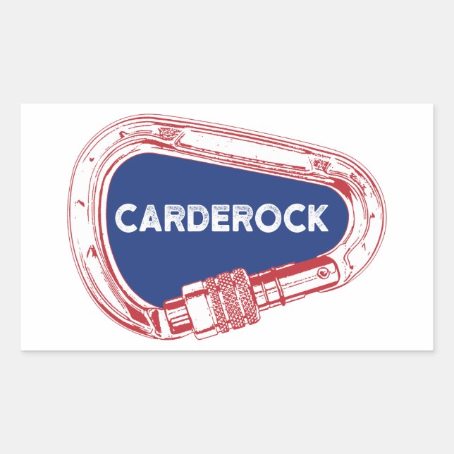 Pegatina Rectangular Carderock Climbing Carabiner (Anverso)