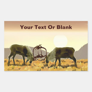 Pegatina Rectangular Caribou Duel