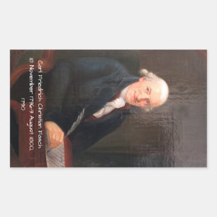 Pegatina Rectangular Carl Friedrich Christian Fasch 1790
