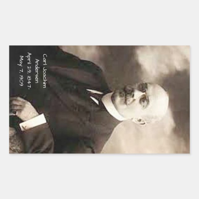 Pegatina Rectangular Carl Joachim Anderson (Anverso)