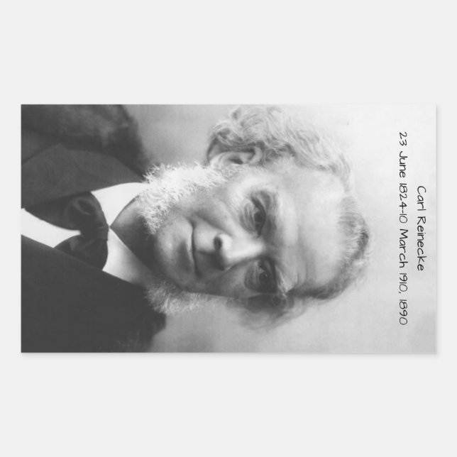 Pegatina Rectangular Carl Reinecke 1890 (Anverso)