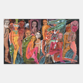 Pegatina Rectangular Carnaval tántrico