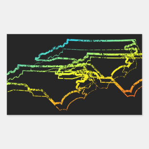 Pegatina Rectangular carolina chill blur del norte