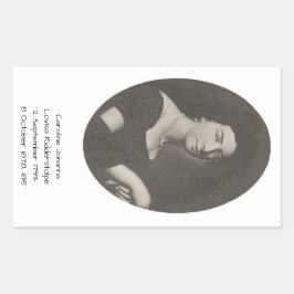 Pegatina Rectangular Caroline Johanna Lovisa Ridderstolpe, 1815