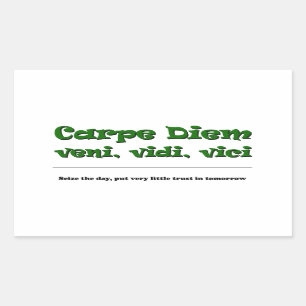 Pegatina Rectangular Carpe Diem