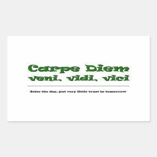 Pegatina Rectangular Carpe Diem