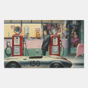 Pegatina Rectangular Carretera del destino