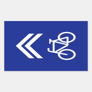 Pegatina Rectangular Carril de la bici