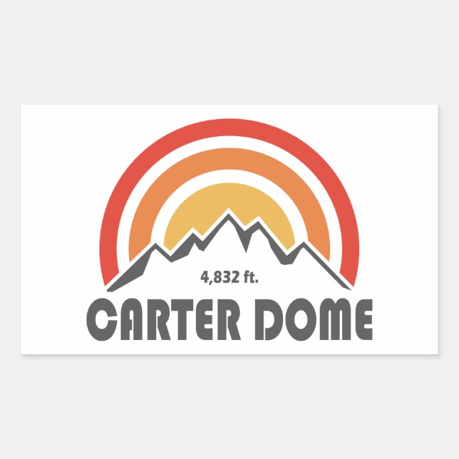 Pegatina Rectangular Carter Dome New Hampshire (Anverso)