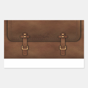 Pegatina Rectangular cartera de cuero Pony Express