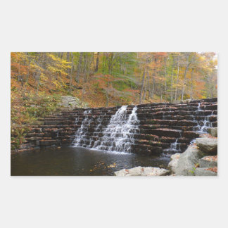 Pegatina Rectangular Cascada en el Parque Estatal Laurel Hill I