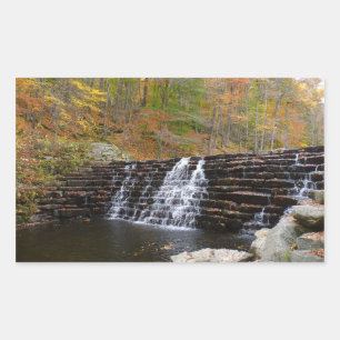 Pegatina Rectangular Cascada en Laurel Hill State Park I
