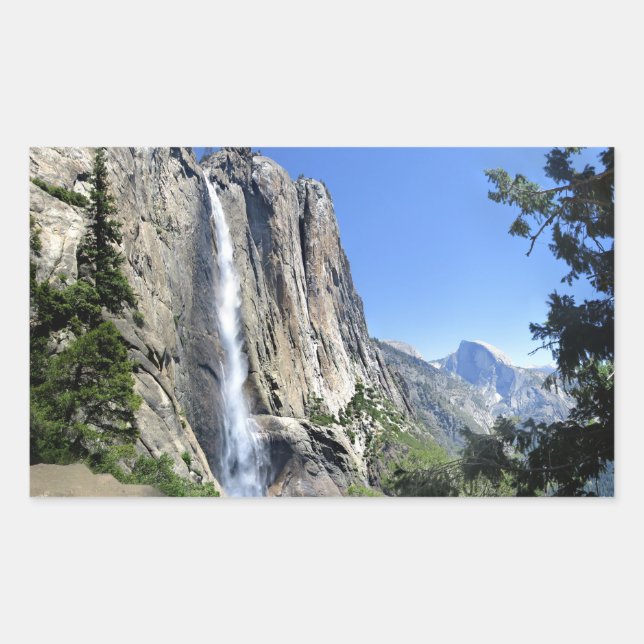 Pegatina Rectangular Cascadas de Yosemite superior - Yosemite (Anverso)