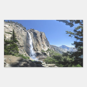 Pegatina Rectangular Cascadas de Yosemite superior - Yosemite