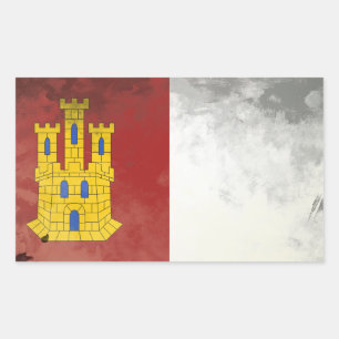 Pegatina Rectangular Castilla–La Mancha