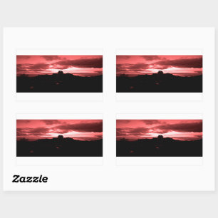 Pegatina Rectangular Castillo de Corfe