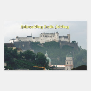 Pegatina Rectangular Castillo de Hohensalzburg, Salzburgo, Austria