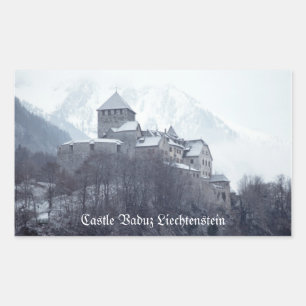 Pegatina Rectangular Castle Vaduz Liechtenstein