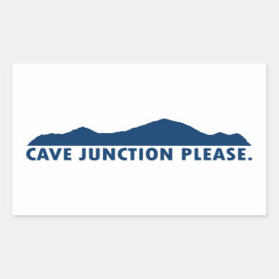 Pegatina Rectangular Cave Junction Oregon